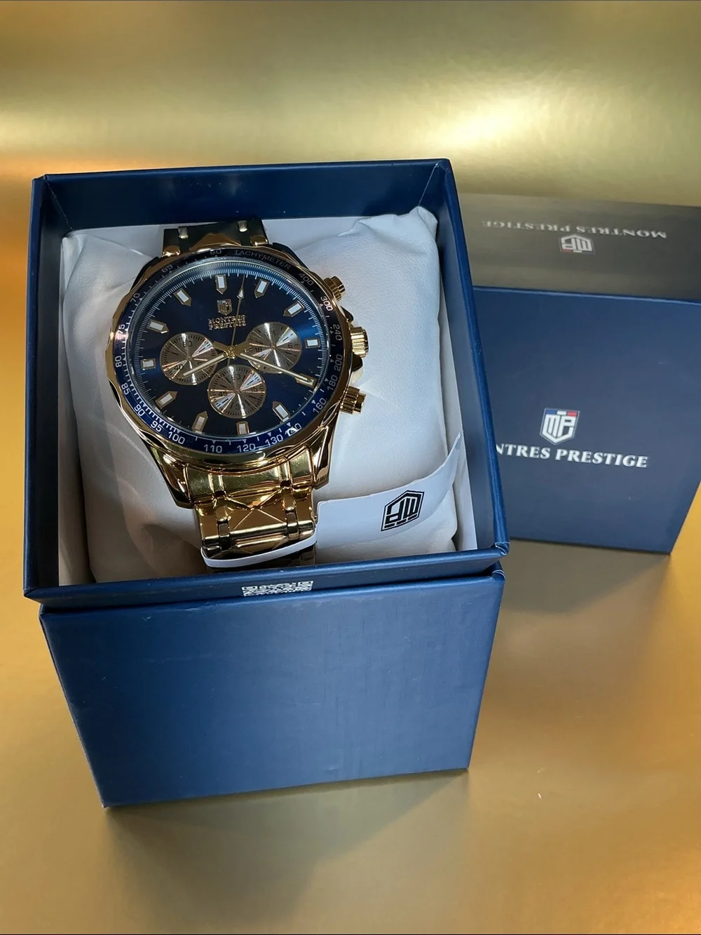 Montres Prestige Men's Watch - 44mm, Gold (MPW-0349)